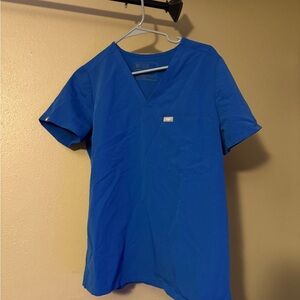 Figs Blue Short Sleeve Tee Casual Comfort